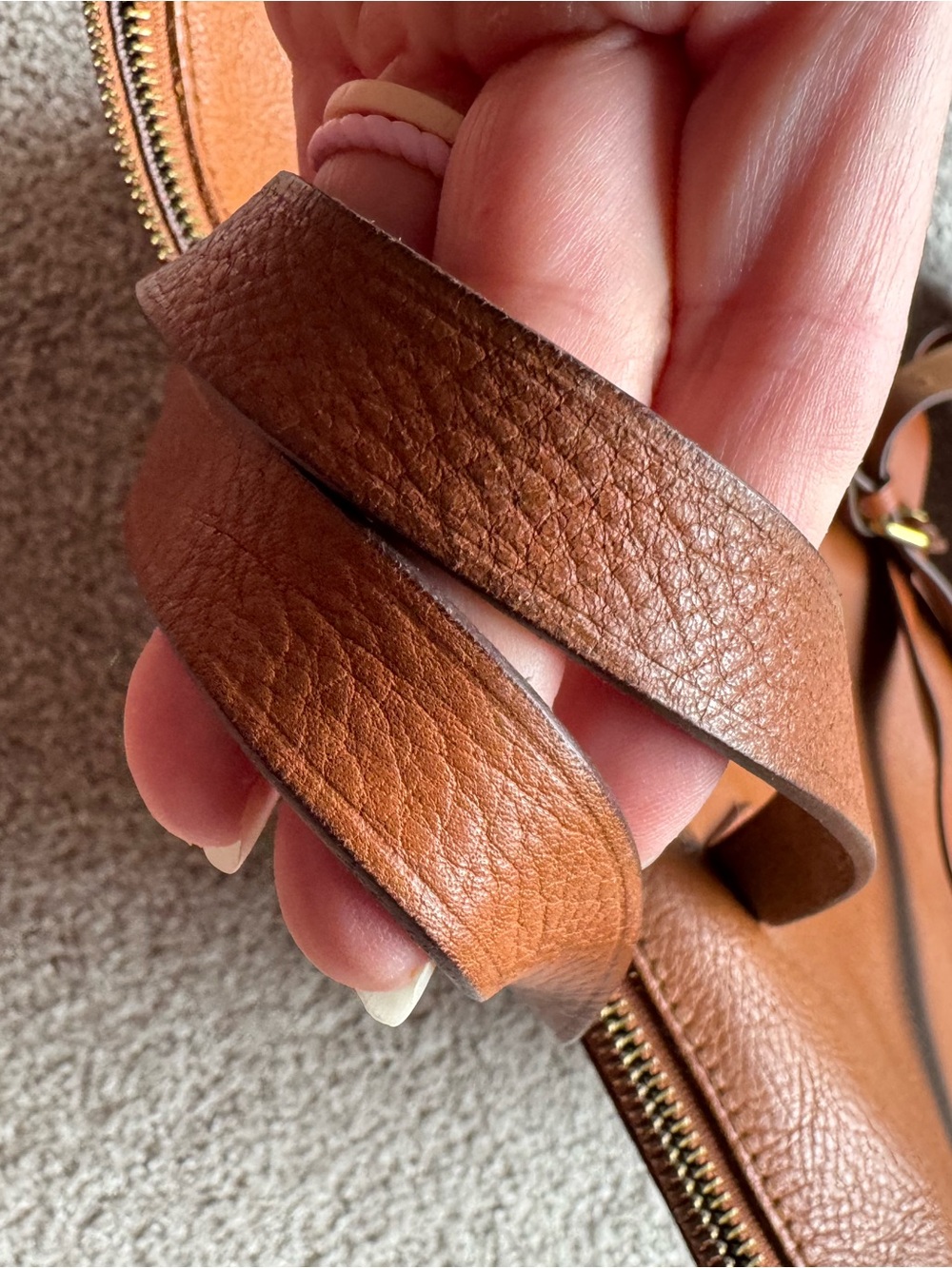 Madewell Brown Zip top Transport Leather Tote Bag - Picture 9 of 9